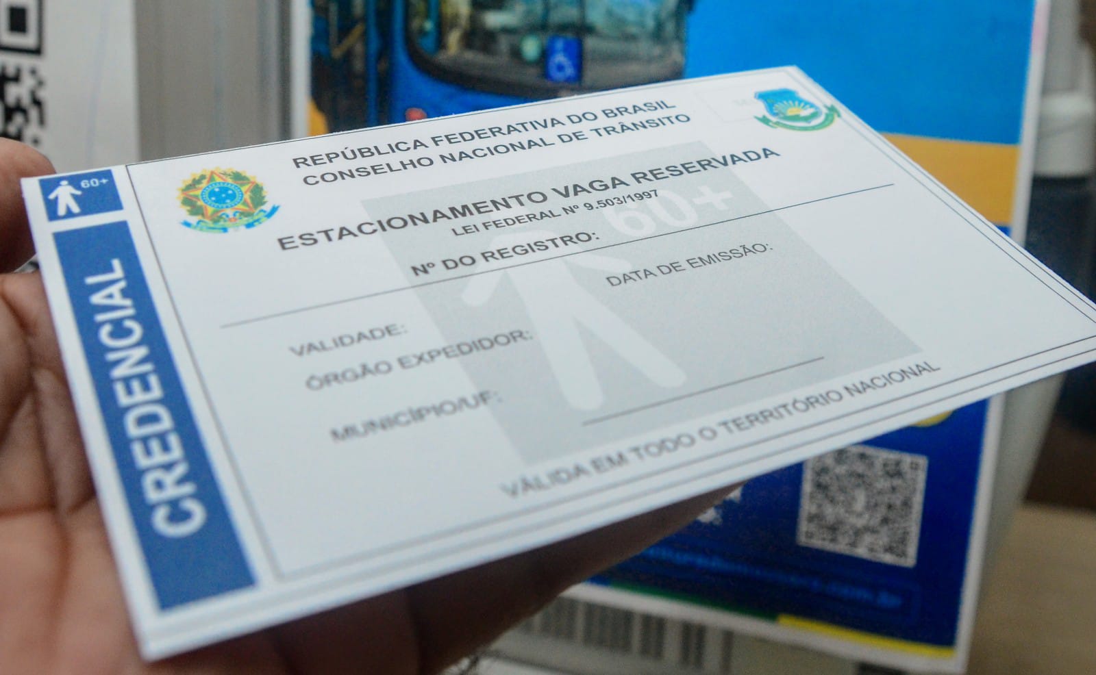 Credencial de estacionamento especial tem validade de até 5 anos