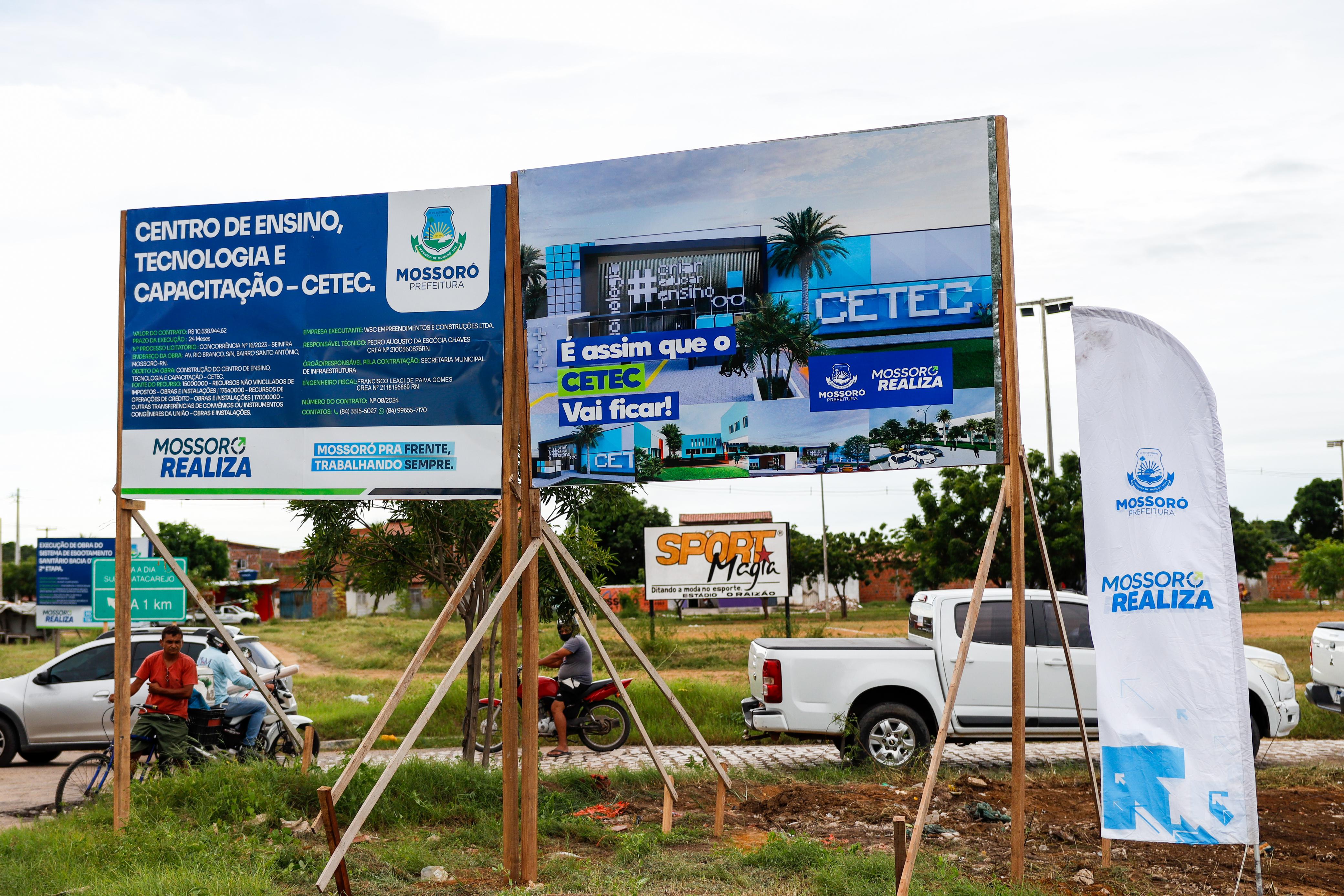 Prefeitura de Mossoró assina ordem de serviço do Centro de Educação, Tecnologia e Capacitação