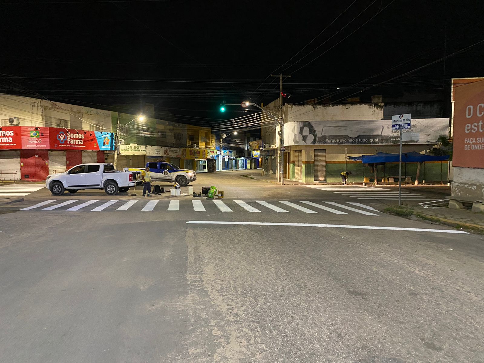 Prefeitura intensifica manutenção da sinalização viária no centro da cidade