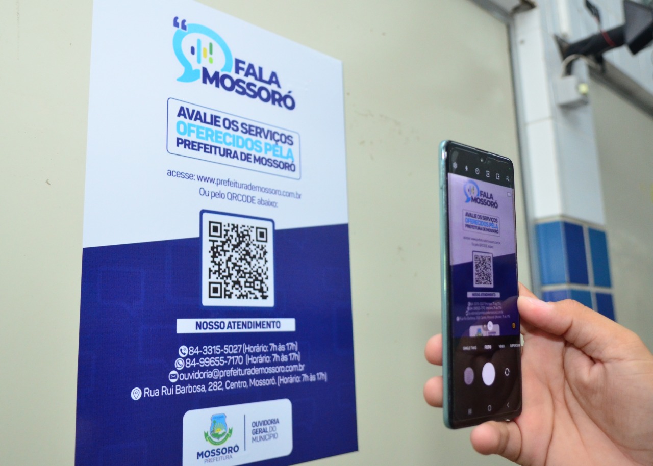 Ouvidoria disponibiliza QR Code para a população mossoroense avaliar serviços da Prefeitura