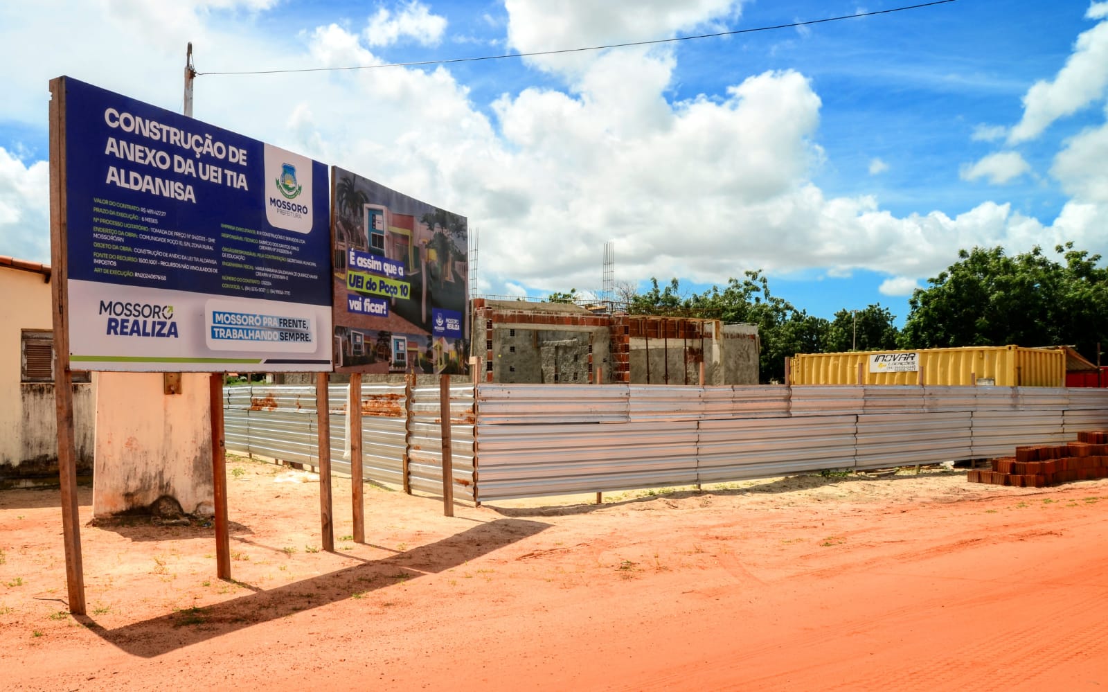 Obras da Unidade de Educação Infantil do Poço 10 estão em ritmo acelerado