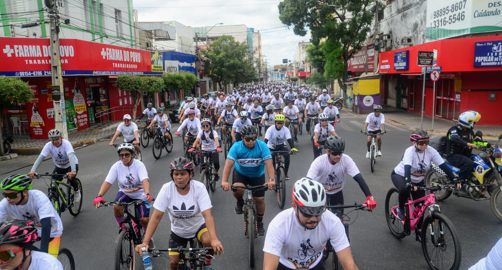 Passeio leva centenas de ciclistas às ruas de Mossoró na abertura da Semana Nacional do Trânsito