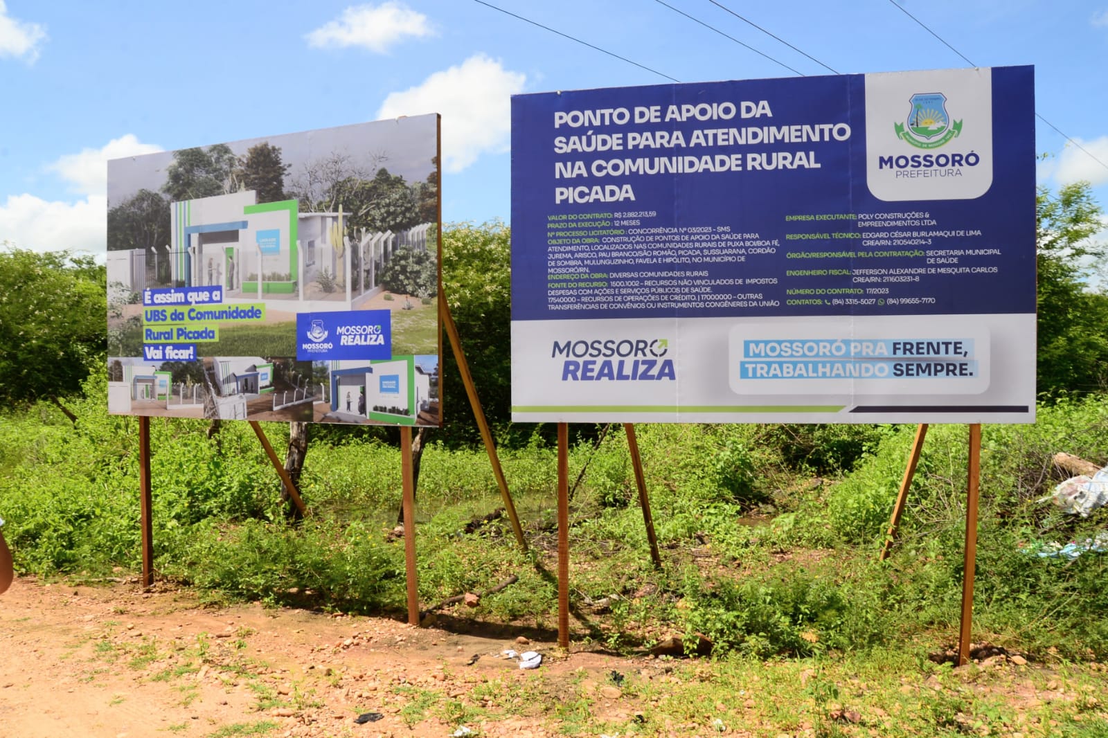 Prefeitura de Mossoró inicia obras de UBSs nas comunidades Picada e Arisco