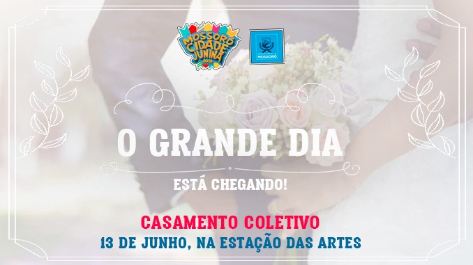 Casamento Coletivo será na próxima quarta, 13