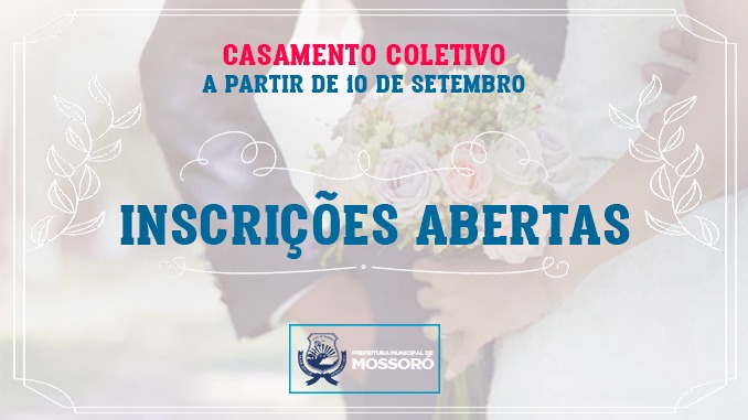 Desenvolvimento Social abre inscrições para Casamento Coletivo