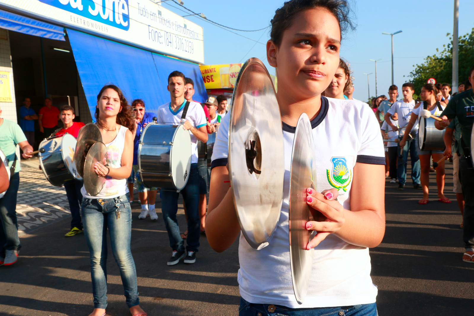 Alunos de Rede Municipal ensaiam para desfile de 7 de Setembro