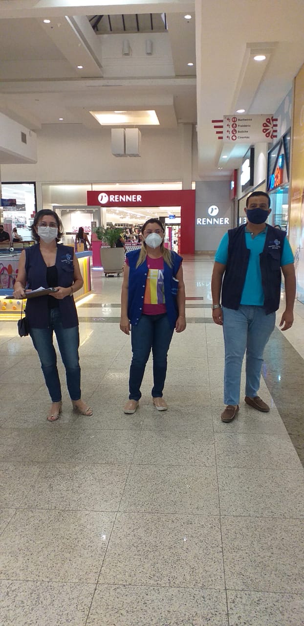 Vigilância Sanitária fiscaliza primeiro dia de reabertura do shopping